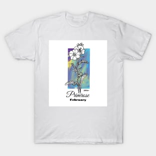 February Birth flower - Primrose T-Shirt